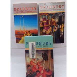 Ray Bradbury Novels- Set of 3 Sci Fi Novels ©1976-1990 Classics